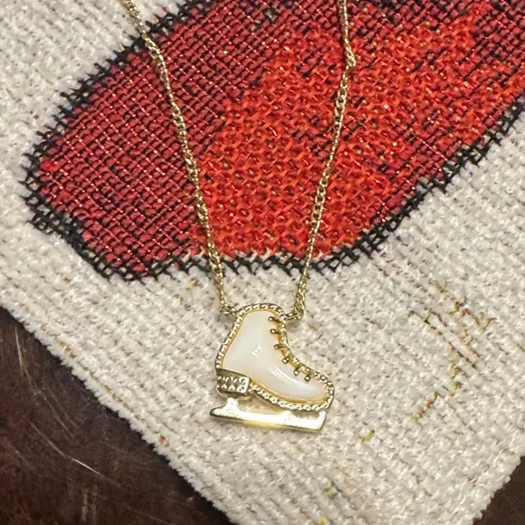 Kendra Scott Gold and Cream Ice Skate Necklace - Picture 1 of 3
